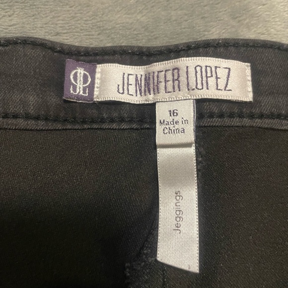 JENNIFER LOPEZ black wash jeggings size 16 - Picture 5 of 6